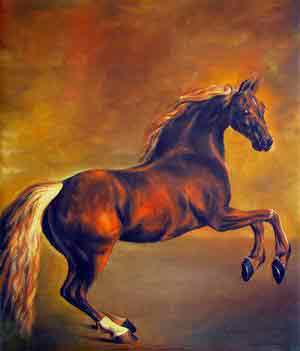 Oil painting for sale:horses-032