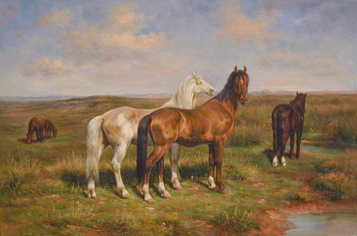 Oil painting for sale:horses-020