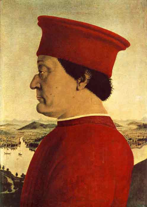 Oil painting for sale:Portrait of Federico da Montefeltro, 1465-1466