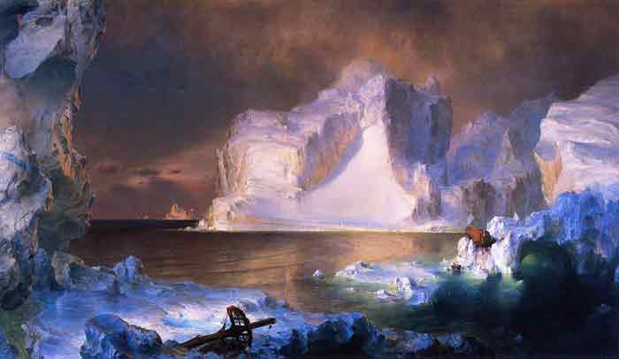 Oil painting for sale:The Icebergs, 1861