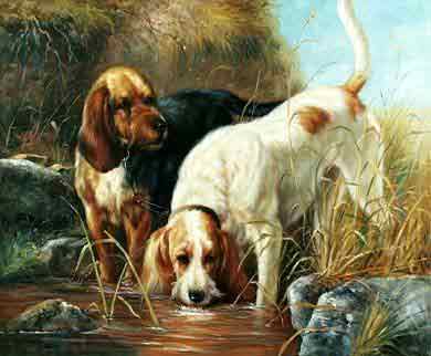 Oil painting for sale:dogs-043