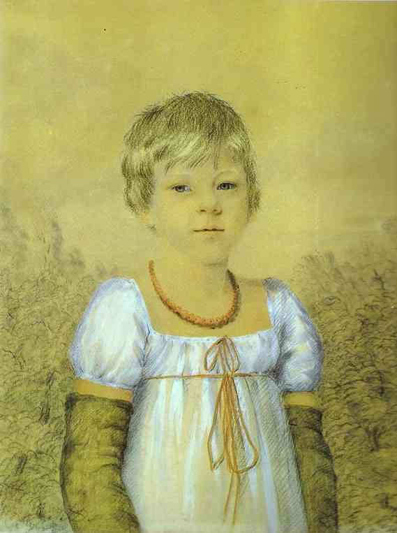 Oil painting:Portrait of a Girl. 1810