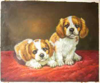 Oil painting for sale:dogs-035