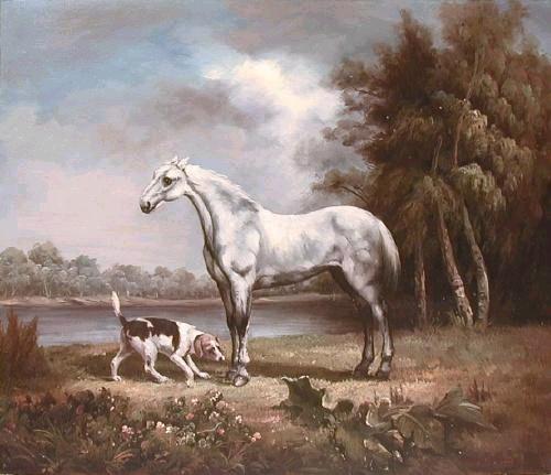 Oil painting for sale:horses-002