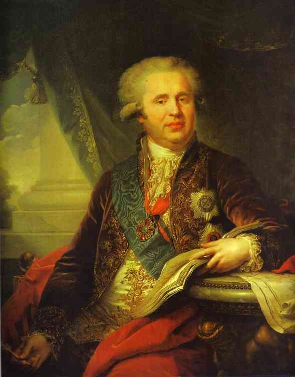 Oil painting:Portrait of Prince Alexander Bezborodko. 1794