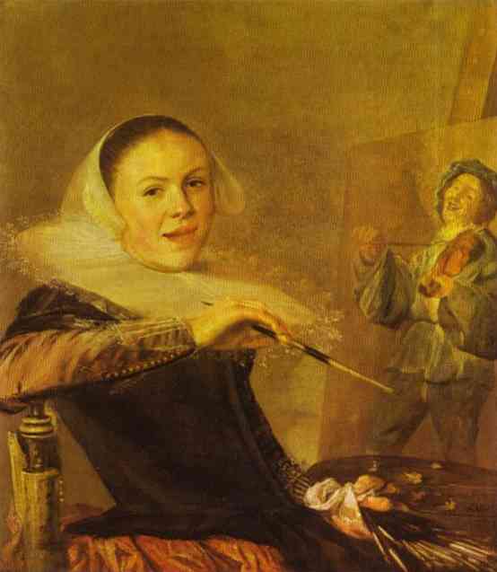 Oil painting:Self-Portrait. c. 1635