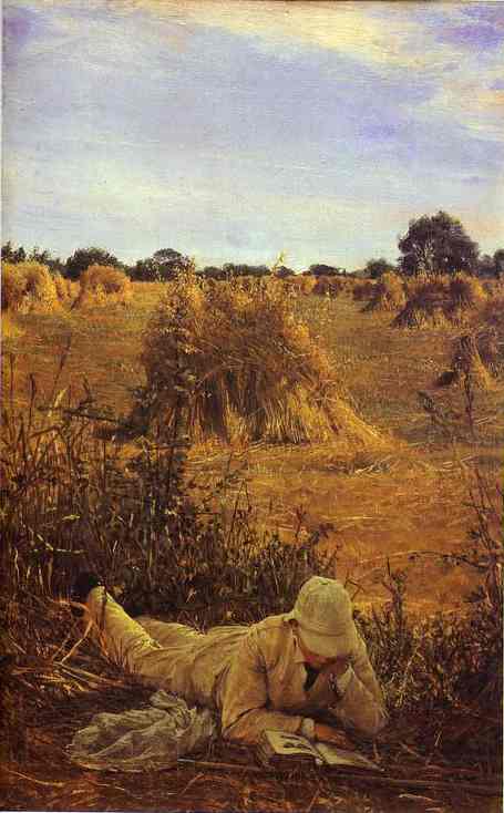 Oil painting:94 Degrees in the Shade. 1876