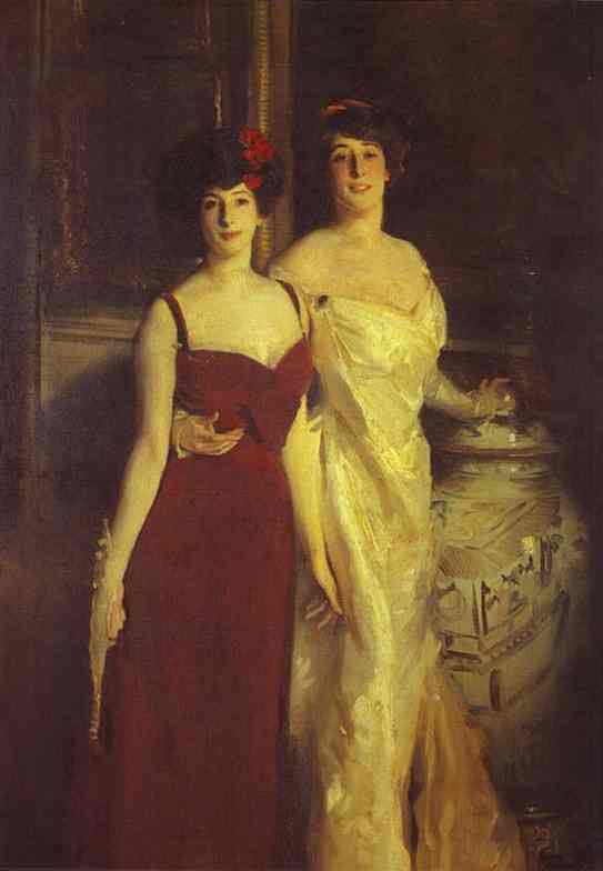 Oil painting:Ena and Betty, Daughters of Asther Wertheimer. 1901