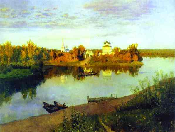 Oil painting:Evening Bells. 1892