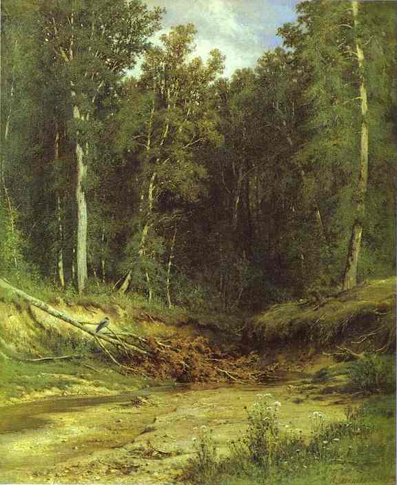 Oil painting:Forest Stream. 1874