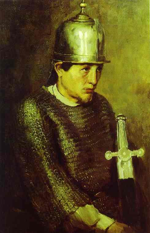Oil painting:Knight. 1883
