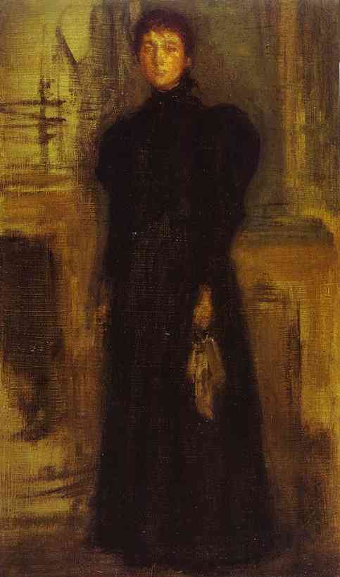 Oil painting:Miss Rosalind Birnie Philip Standing. c. 1897