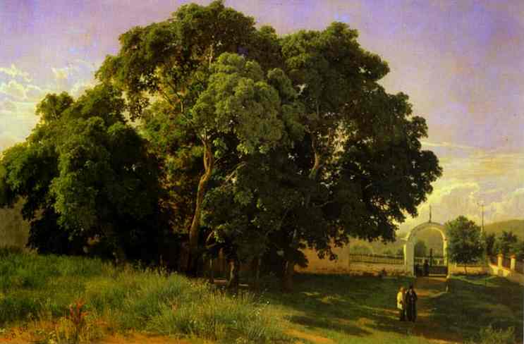 Oil painting:Near a Church. Valaam. 1867