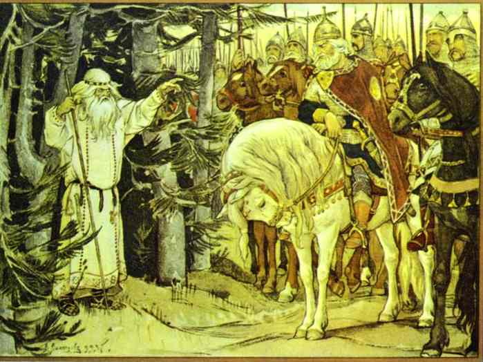 Oil painting:Oleg Meeting the Magus. 1899