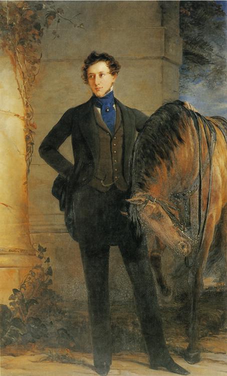 Oil painting:Portrait of Count Vladimir Orlov-Davydov. 1840