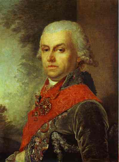 Oil painting:Portrait of D. P. Troschinsky. 1799