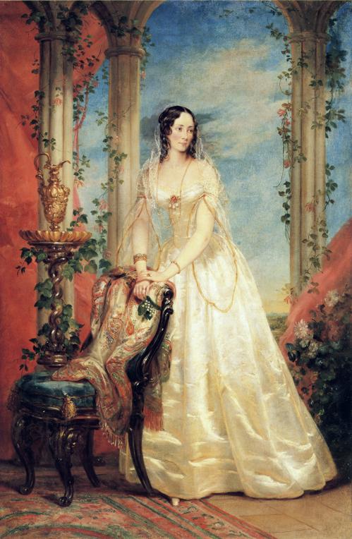 Oil painting:Portrait of Princess Zinaida Yusupova. 1840