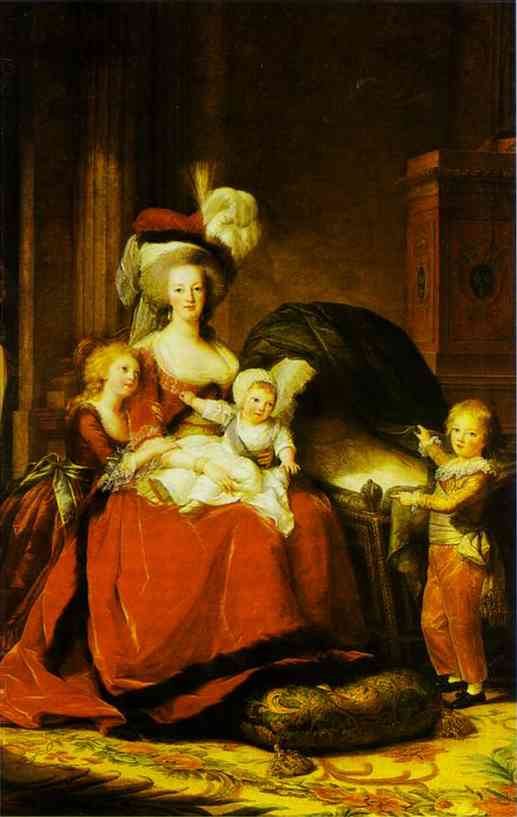 Oil painting:Portrait of Queen Marie Antoinette with Children