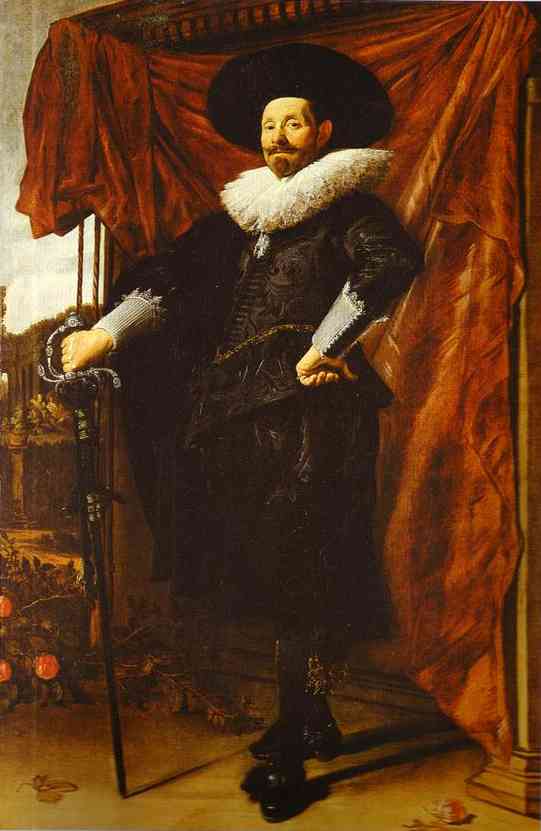 Oil painting:Portrait of Willem van Heythuysen. c. 1625