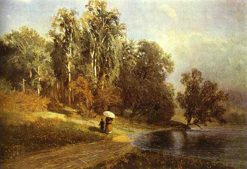 Oil painting:River in Krasnoye Selo. 1870