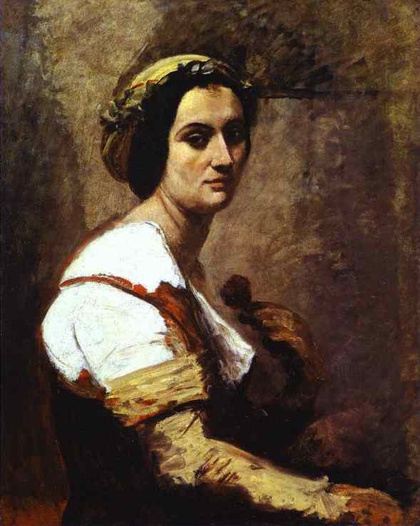 Oil painting:Sibylle. c. 1870