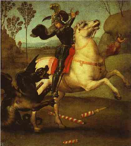 Oil painting:St. George. c.1504