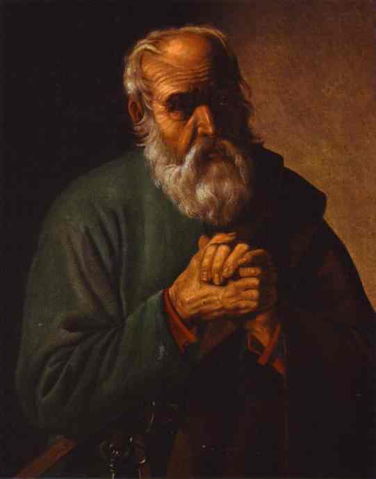 Oil painting:St. Peter. (Copy of the lost original). c. 1615-1620