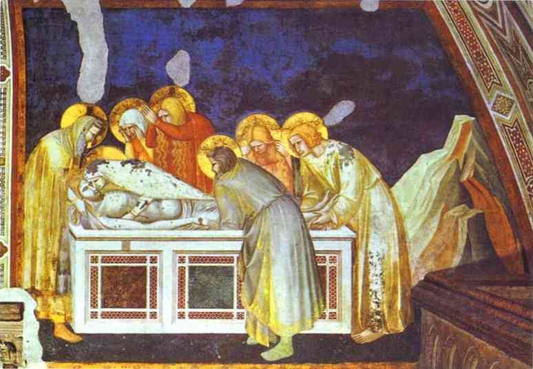 Oil painting:The Entombment. 1320