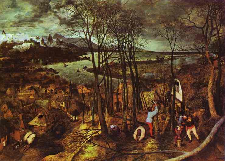 Oil painting:The Gloomy Day (February). 1565