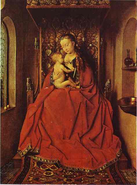 Oil painting:The Lucca Madonna. 1436