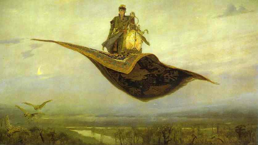 Oil painting:The Magic Carpet. 1880