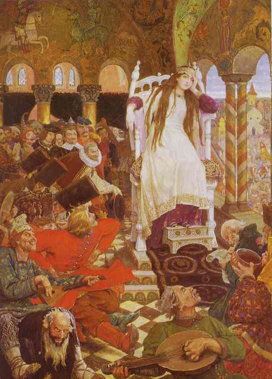 Oil painting:The Unsmiling Tsarevna. 1916-26