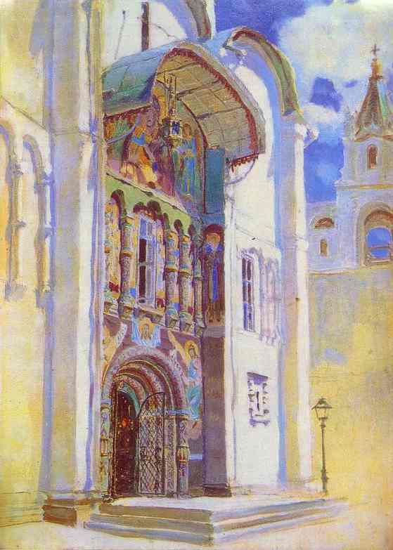 Oil painting:The Uspensky Cathedral. South Gates. 1877