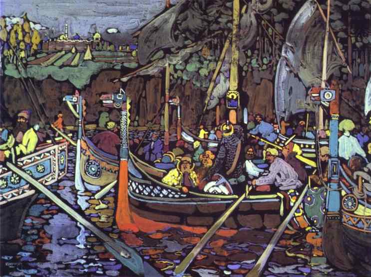 Oil painting:Volga Song. 1906