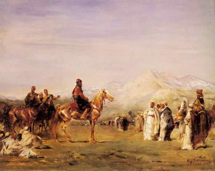 Oil painting for sale:Arab Encampment in the Atlas Mountains, 1872
