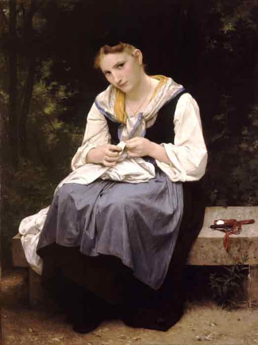 Oil painting for sale:Jeune Ouvriere [Young Worker], 1869