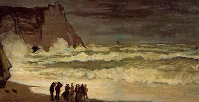 Oil painting for sale:Rough Sea at Etretet , 1868