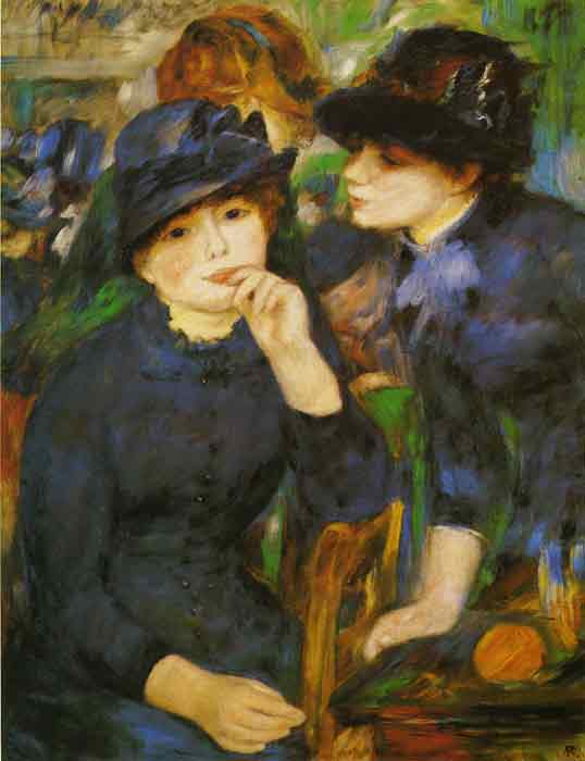 Oil painting for sale:Two Girls in Black, 1881