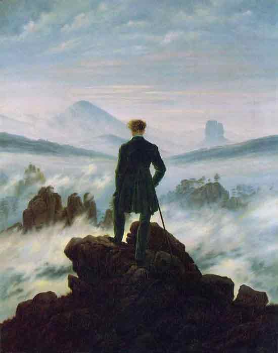 Oil painting for sale:Wanderer above the Sea of Fog, 1818