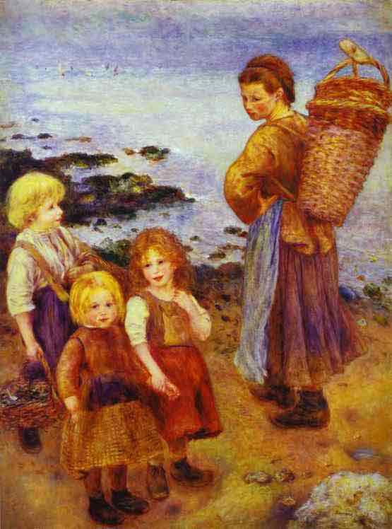 Mussel Collectors at Berneval (Coast of Normandy). 1879