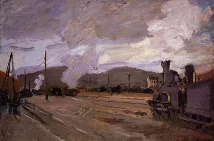 Oil painting for sale:The Railroad Station at Argenteuil , 1872