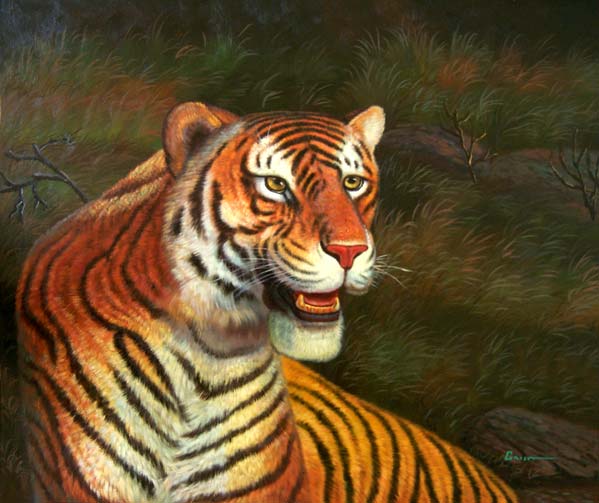Oil painting for sale:tiger-001