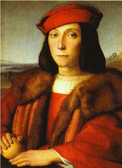 Oil painting:Portrait of a Man with an Apple. c. 1504