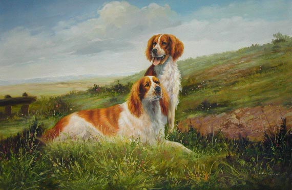 Oil painting for sale:dogs-021