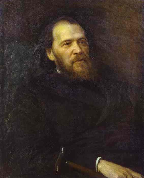 Oil painting:Portrait of the Poet Yakov Polonsky. 1875