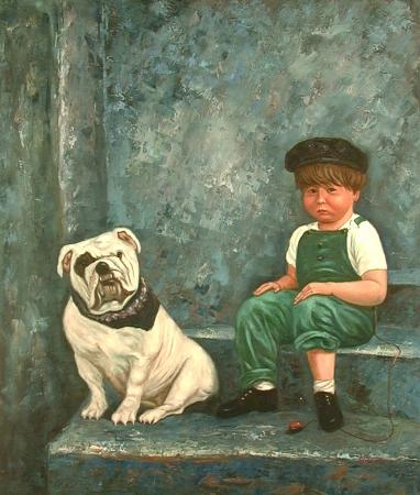 Oil painting for sale:dogs-025