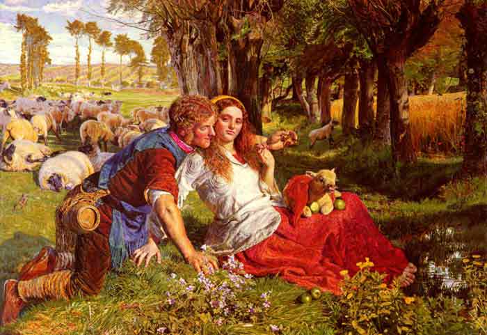 Oil painting for sale:The Hireling Shepherd, 1851