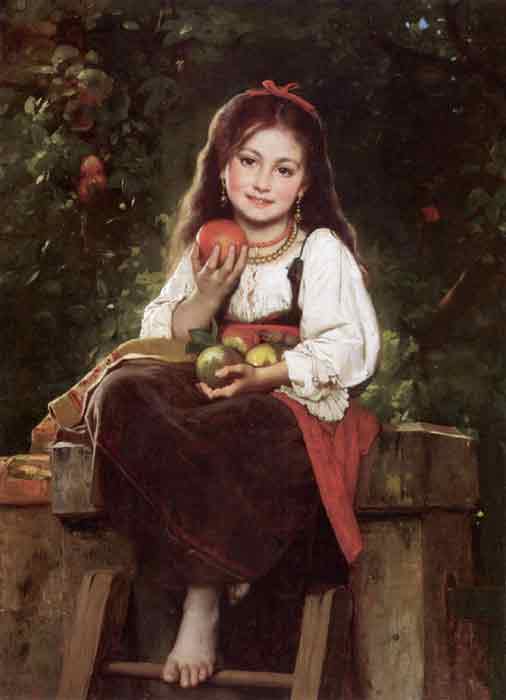 Oil painting for sale:The Apple Picker, 1879