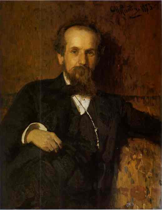 Oil painting:Portrait of the Artist Pavel Tchistyakov. 1878