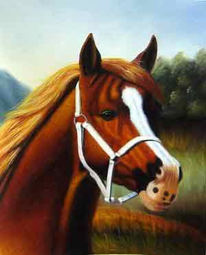 Oil painting for sale:horses-030